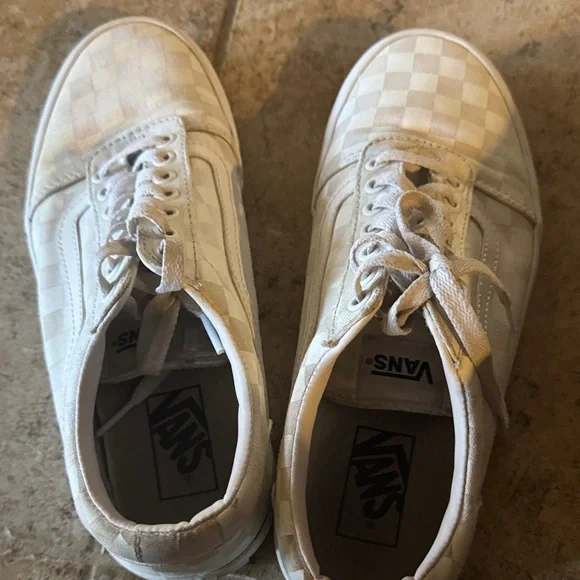 Vans Off-White Checkered Sneakers - Picture 3 of 6